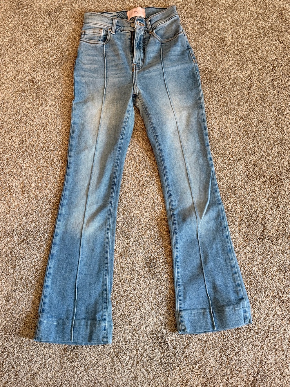 REVICE Denim Women’s Size 25 Light Wash High Rise Star Flare Jeans Y2K